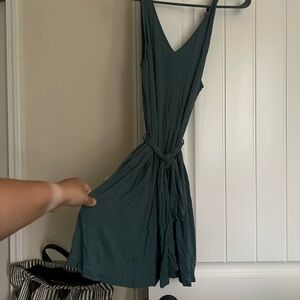 ANDREE BY UNIT Green Sleeveless Wrap Jumpsuit